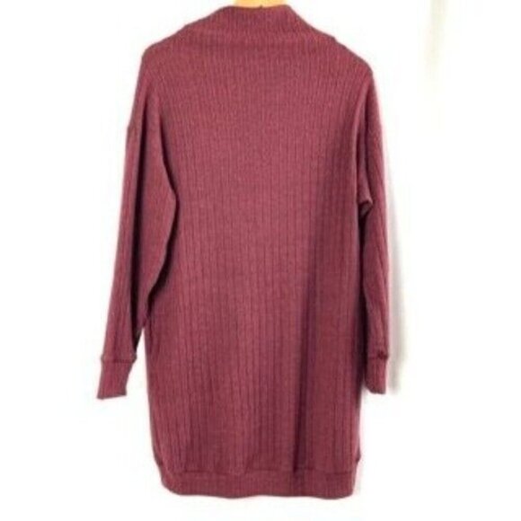Lush Women Long Sleeve Cowl Neck Ribbed Knit Sweater Dress Size XS - Picture 2 of 8